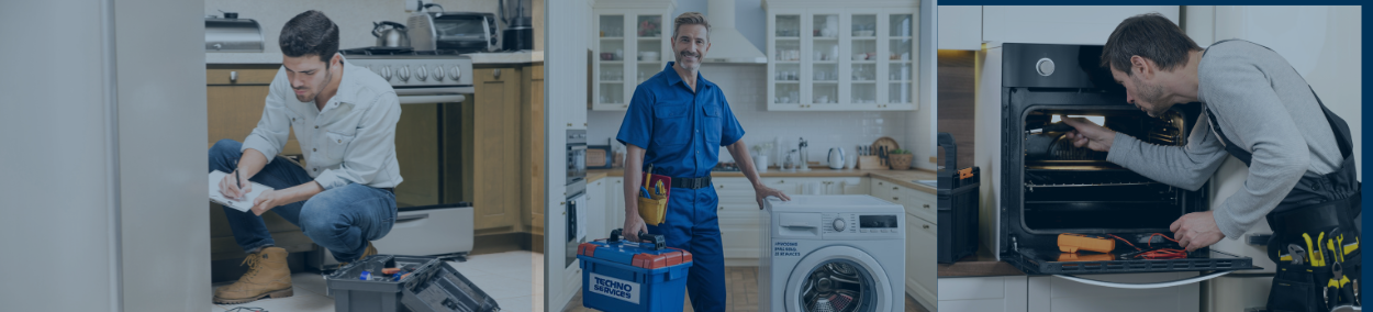 Professional technician repairing appliance